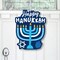 Big Dot of Happiness Hanukkah Menorah - Hanging Porch Chanukah Holiday Party Outdoor Decorations - Front Door Decor - 1 Piece Sign